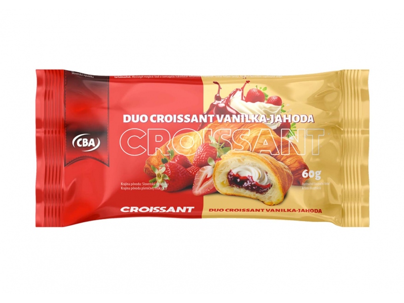 Croissant DUO vanilka-jahoda CBA 60g