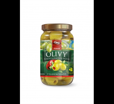 Olivy s paprikovou pastou v slanom náleve CBA 360g