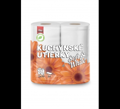 Kuchynské utierky Soft&White CBA 2x50m