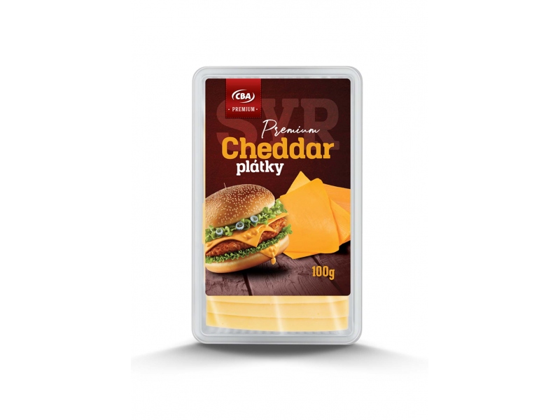 Cheddar plátky CBA Premium 100g