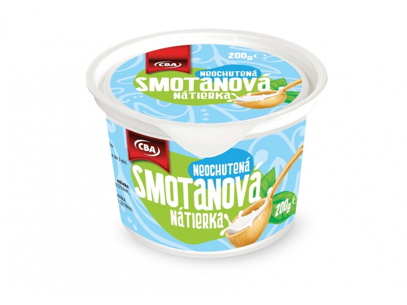 Smotanová nátierka neochutená CBA 200g