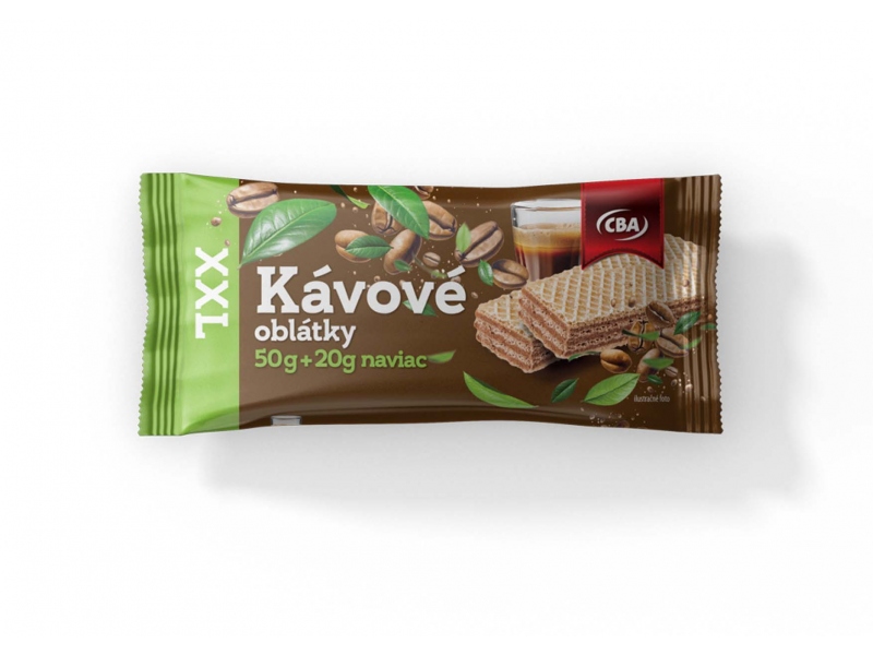 CBA Kávové oblátky 50g + 20g naviac