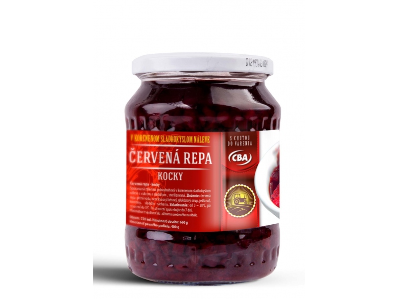 Červená repa kocky 720ml