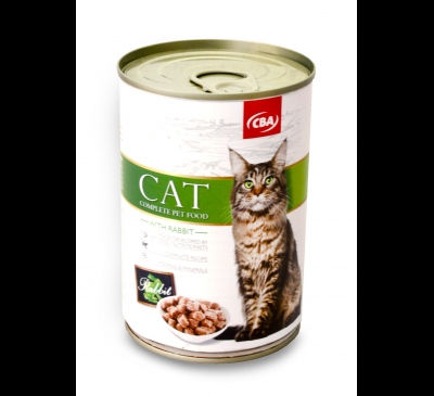 Kompletné krmivo pre mačky - zajac CBA 415g