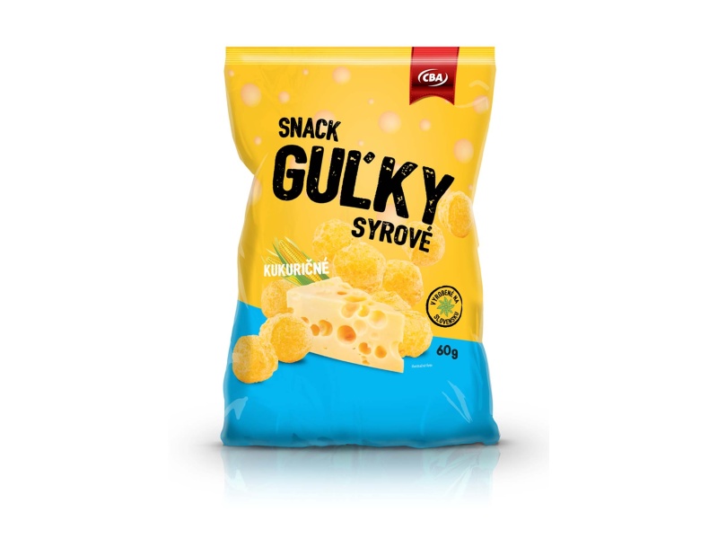 Snack guľky kukuričné syrové CBA 60g