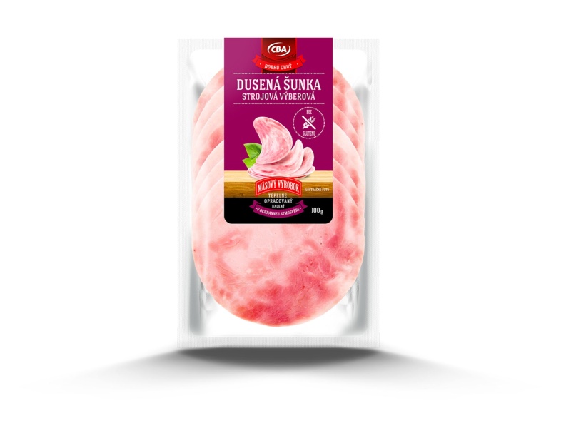 CBA Dusená šunka strojová výberová (nárez) 100g