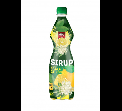 CBA Sirup s príchuťou baza a citrón 0,7l