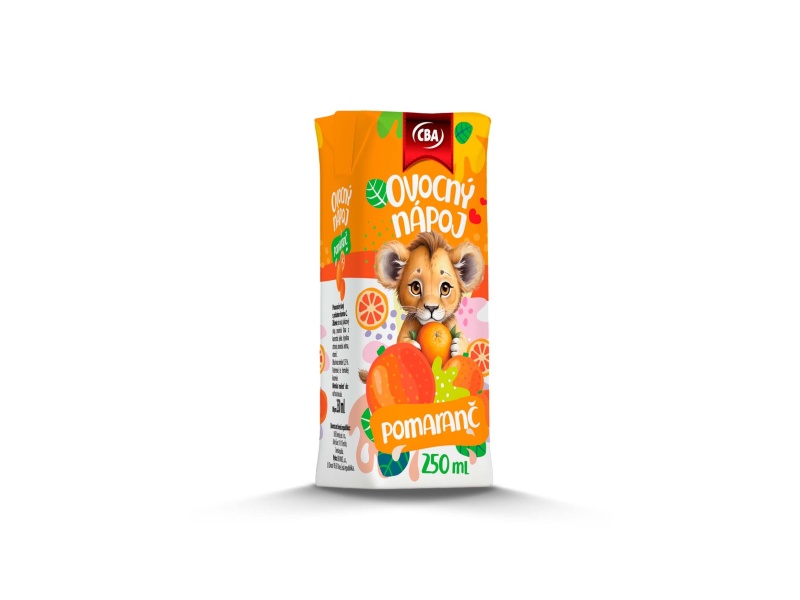 Ovocný nápoj s pomarančovou príchuťou CBA 250ml