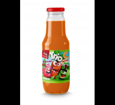 Nápoj TRIO mrkva-broskyňa-jablko CBA Premium 750ml