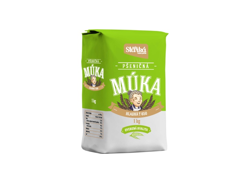 Naša starká pšeničná múka výberová hladká T650 CBA 1kg