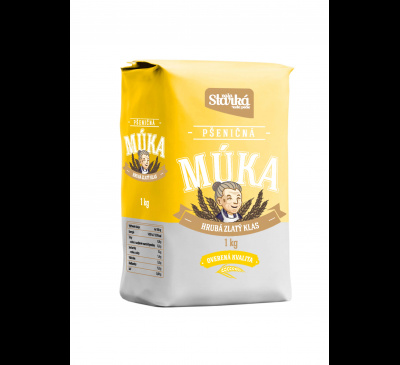 Naša starká pšeničná múka výberová hrubá zlatý klas CBA 1kg