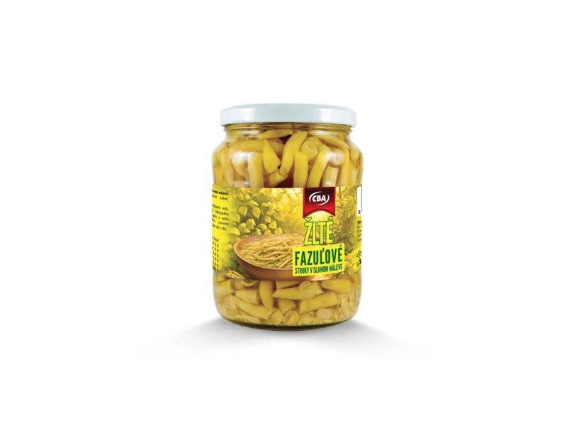 CBA Žlté fazuľové struky v slanom náleve 660g ( PP 360g )