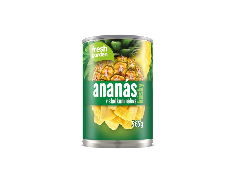 Fresh Garden ananás kúsky v sladkom náleve CBA 565g