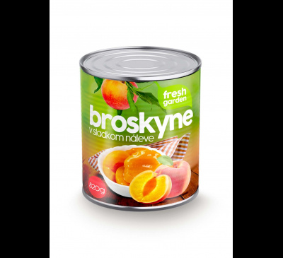 Fresh Garden broskyne v sladkom náleve CBA 820g