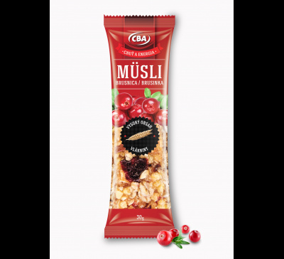 Müsli tyčinka brusnicová CBA 30g