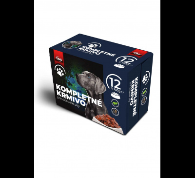 Kompletné krmivo pre dospelé psy CBA 12x100g