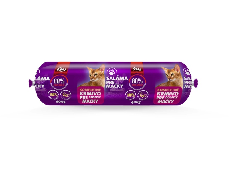 Saláma pre mačky s hydinou CBA 400g